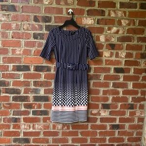 NWT Pink and Blue Polka Dot Dress